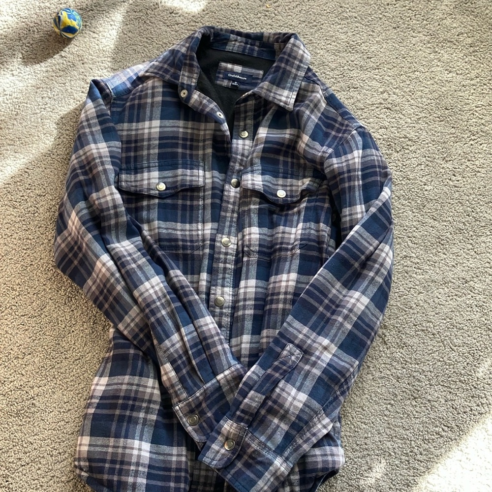 Men’s fleece lined flannel jacket
